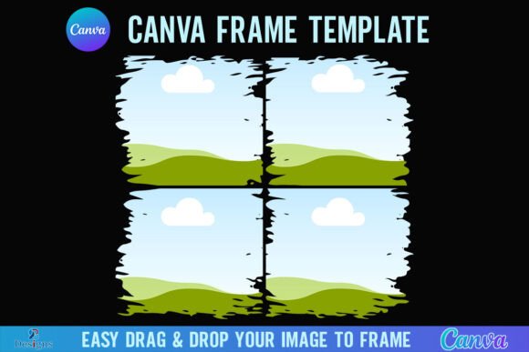Brushstroke Canva Frame Distressed Brush