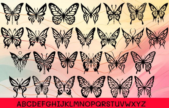 Butterfly Butterfly Happy Font - Preview 1