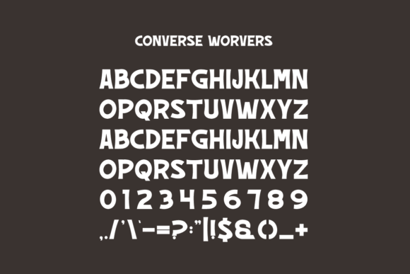 Converse Worvers Font PNG with transparent background - Preview 1