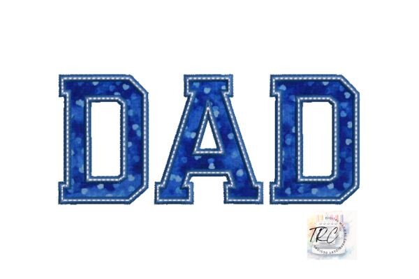 Dad Applique Embroidery Design