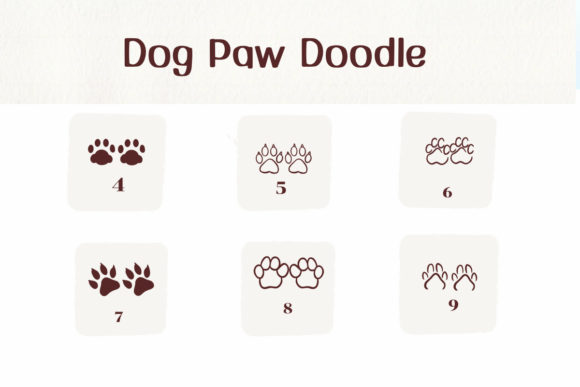 Dog Paw Doodle Font - Preview 3