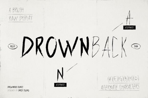 Drownback Font - Preview 2