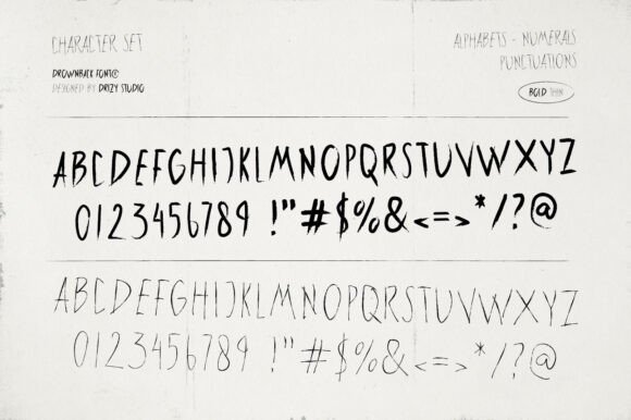 Drownback Font - Preview 3