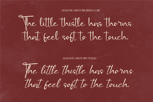 Galine Amours Font font preview - 5