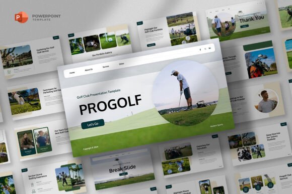 Preview of Golf Club Powerpoint Template sports presentation template