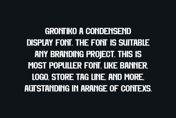 Grontiko Font - Preview 1