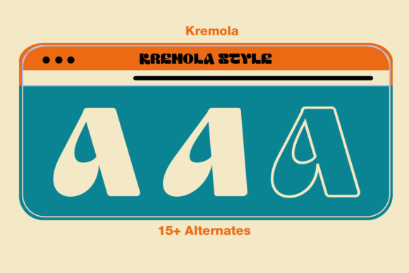 Kremola Font PNG with transparent background - Preview 1