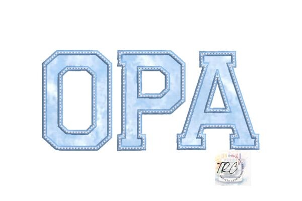 Opa Applique Embroidery Design