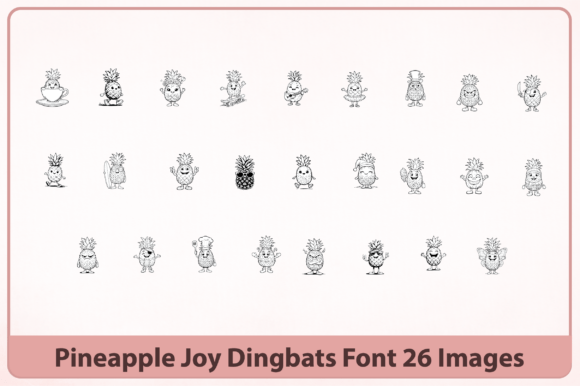 Pineapple Joy Font PNG with transparent background - Preview 1