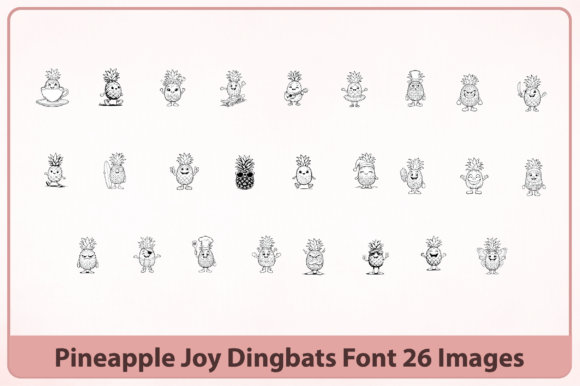 Pineapple Joy Font PNG with transparent background - Preview 2