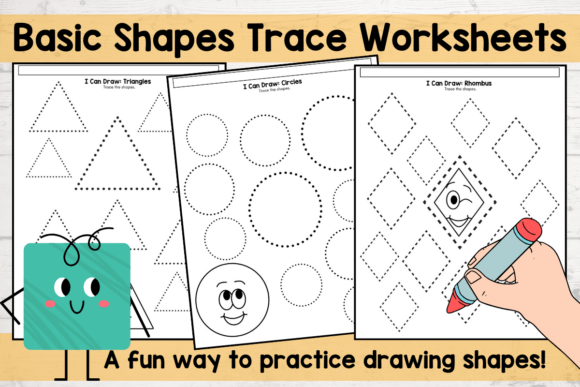 Preschool Shapes Tracing Worksheets