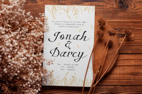 Romantic Embrace Font PNG with transparent background - Preview 2