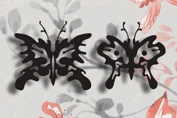 Schmetterlinge Font font preview - 2