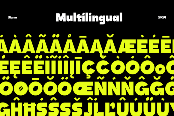Sigum Font PNG with transparent background - Preview 2