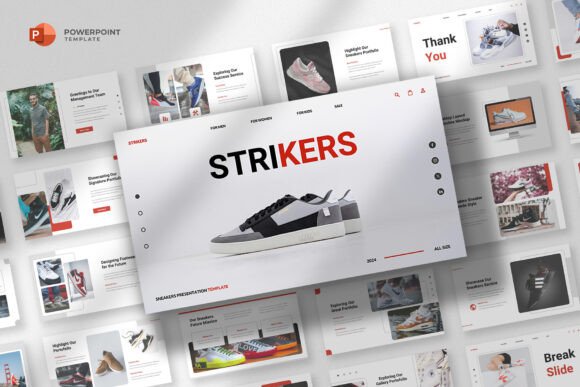 Preview of Sneakers & Shoes Powerpoint Template sports presentation template