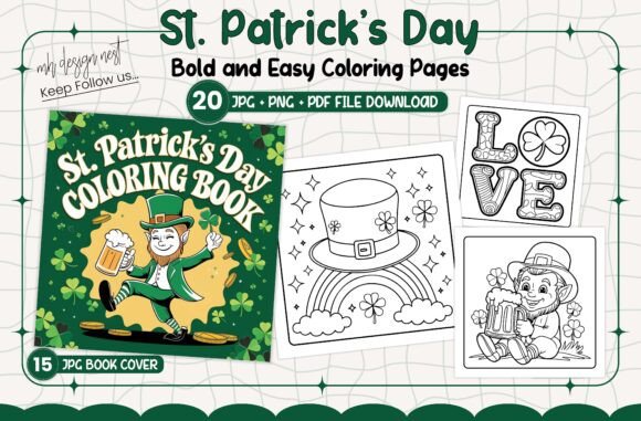 St. Patrick's Day Coloring Pages - Printable template