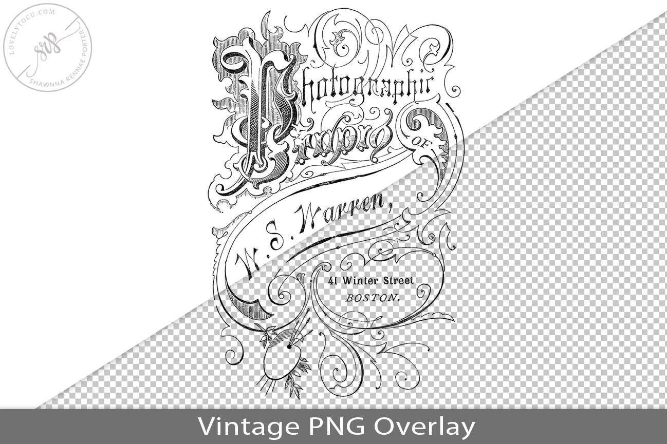 Vintage Photographer Logo PNG Overlay