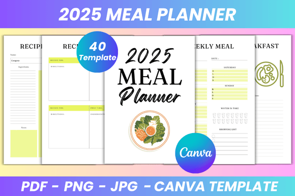 2025 Meal Planner Canva KDP Interior