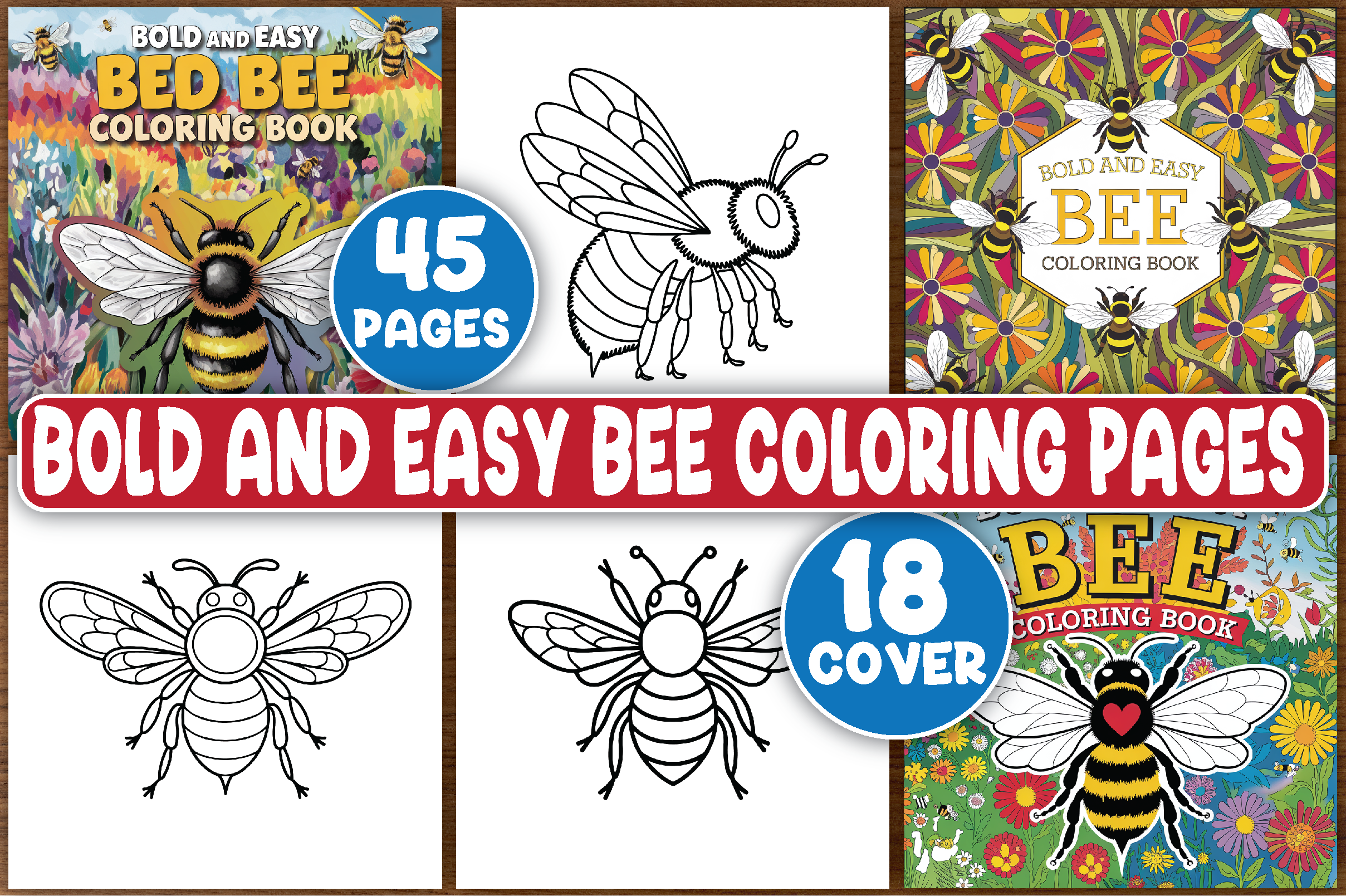Bold and Easy Bee Coloring Pages