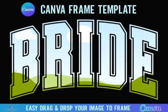 Bride Canva Frame Wedding Bridal Varsity