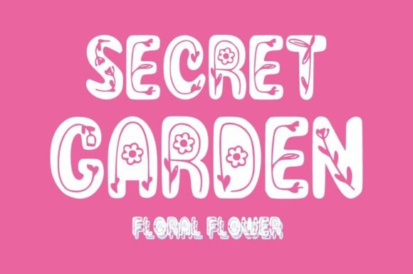 Floral Flower Font PNG with transparent background - Preview 2