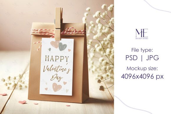 Gift Tag Mockup Thank You Tag Mockup PSD Gráfico Modelos de Produtos Por Mie Mockup Studio