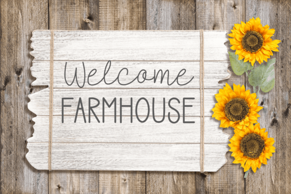 Handmade Farmhouse Font PNG with transparent background - Preview 1