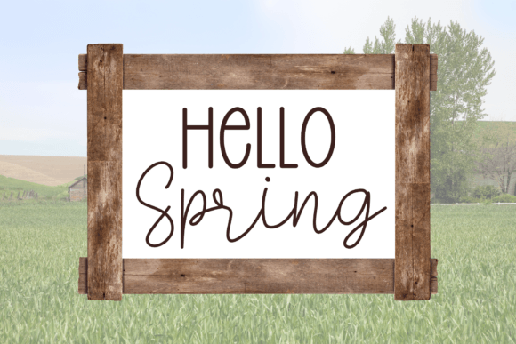 Handmade Farmhouse Font PNG with transparent background - Preview 2