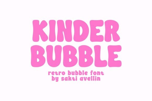 Preview specimen of Kinder Bubble display font