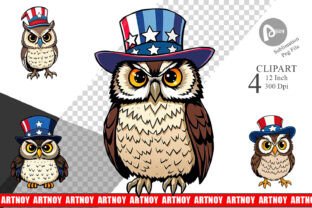 Owl Patriotic Clipart Graphic by Artnoy · Creative Fabrica