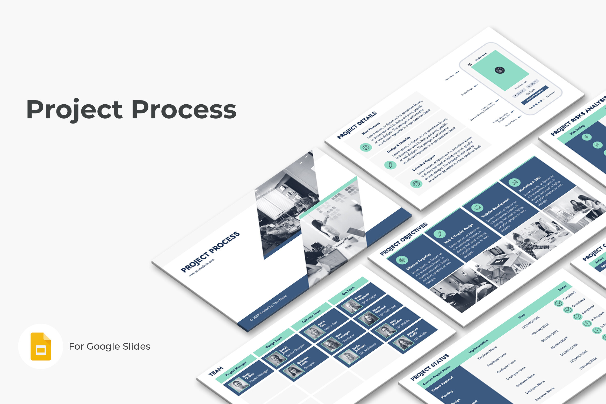 Project Process Google Slides Graphic by JetzTemplates · Creative Fabrica