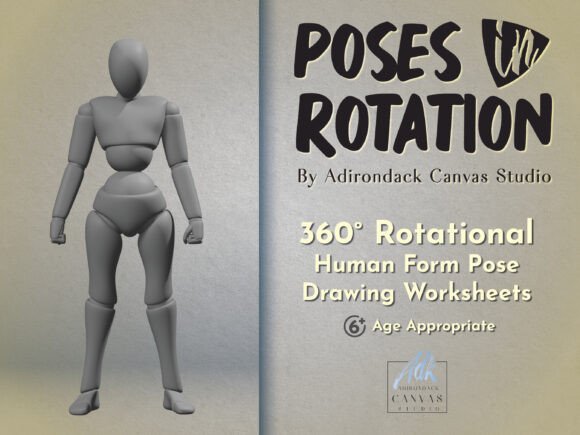 360˚ Rotational Human Form Pose Drawing