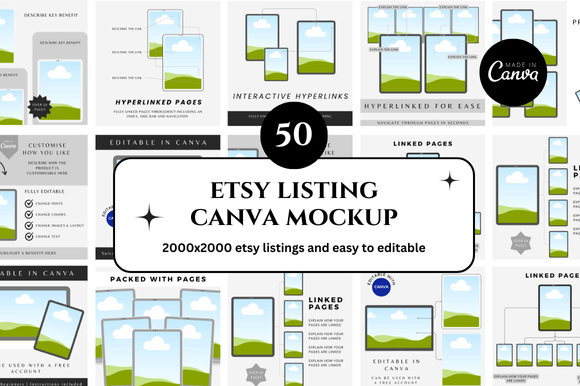 50 Etsy Canva Mockup