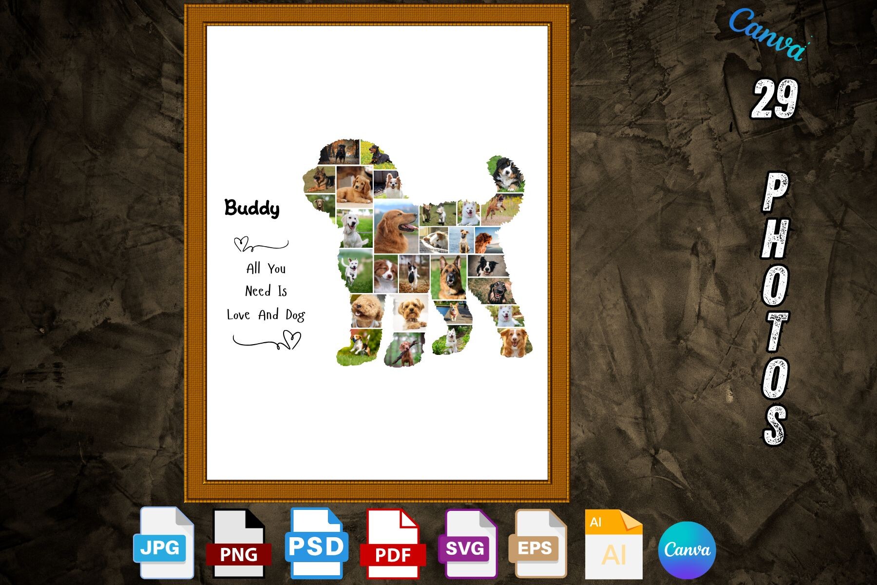 Canva Cockapoo Photo Collage Template