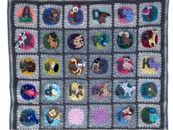 Crochet Animal Blanket Alphabet Game