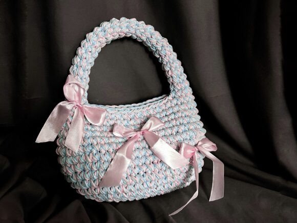 Crochet Pattern Bow Easy Egg Bag PDF - free crochet bag pattern