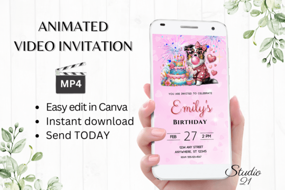 Cute Girl Birthday Inviation