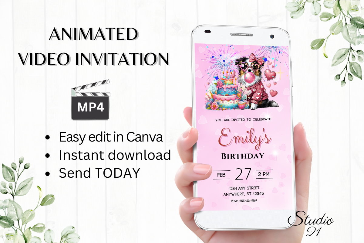 Cute Girl Birthday Inviation