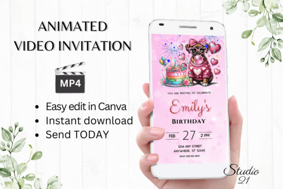Cute Girl Birthday Inviation