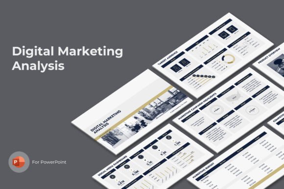 Preview of Digital Marketing Analysis PowerPoint marketing presentation template