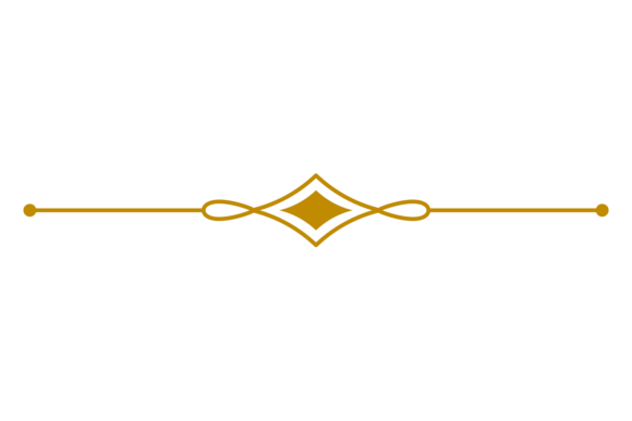 Geometric Ornate Gold Line Divider. Deco