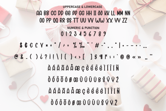 Present Valentine Font PNG with transparent background - Preview 6
