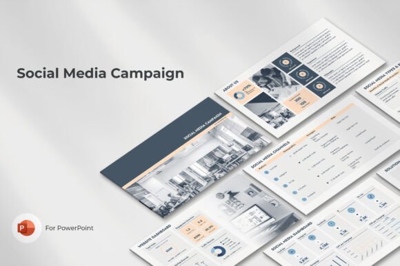 Preview of Social Media Campaign PowerPoint marketing presentation template