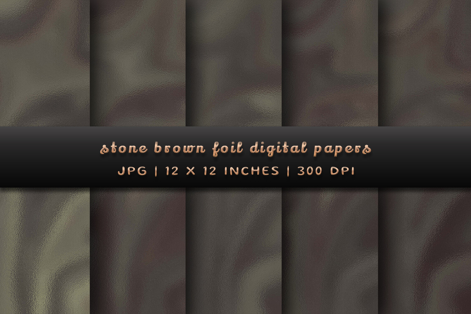 Stone Brown Foil Digital Papers Graphic by Pugazh Logan · Creative Fabrica