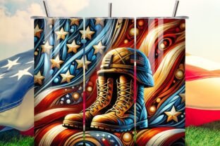 USA Flag Military Boots Tumbler Wrap PNG Graphic by Popular Prints ...