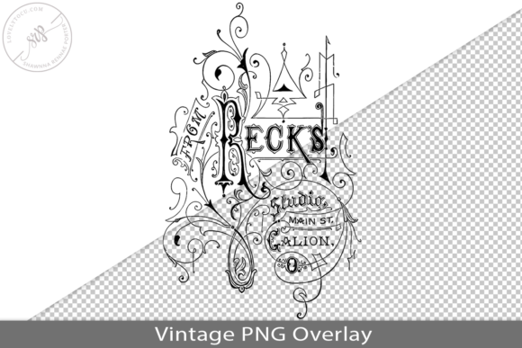 Vintage Photographer Logo PNG Overlay