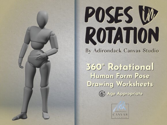 360˚ Rotational Human Form Pose Drawing