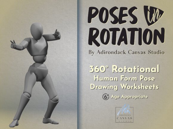 360˚ Rotational Human Form Pose Drawing