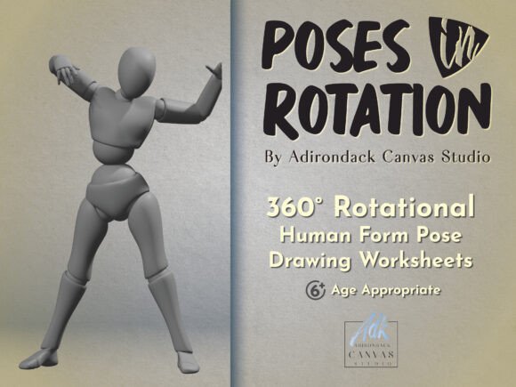 360˚ Rotational Human Form Pose Drawing