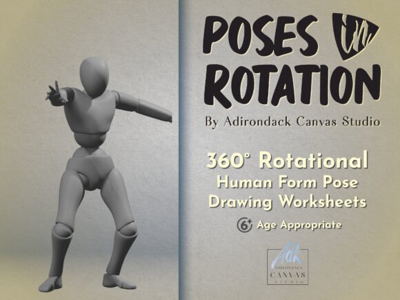 360˚ Rotational Human Form Pose Drawing